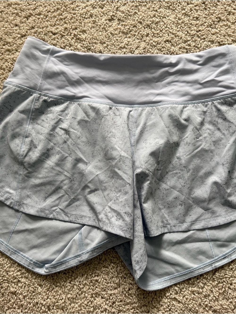 lululemon athletica Light Gray Athletic Shorts with Built-In Liner